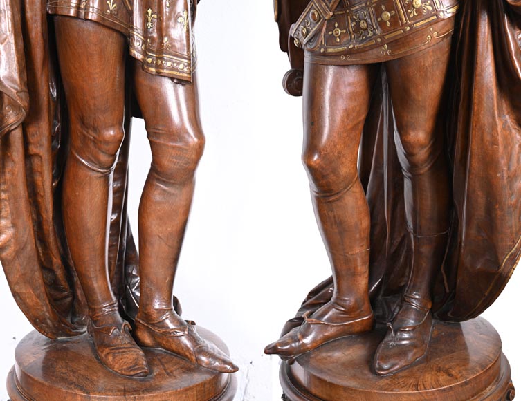 GUÉRET FRÈRES (ébénistes) et CARRIER-BELLEUSE (modèle de), Paire de porte-torchères « Pages », modèle de l’exposition universelle de 1867-16