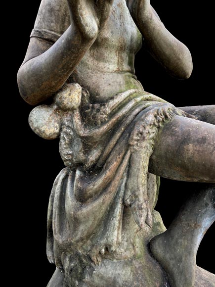 Fonderie DURENNE – Jeune berger Daphnis jouant de la flûte-5