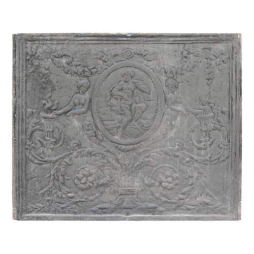 Plaque de cheminée style Louis XVI à décor mythologique