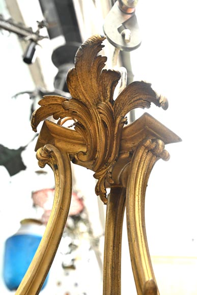 CAFFIERI (d'après). Exceptionnel lustre en bronze de style Louis XV-2