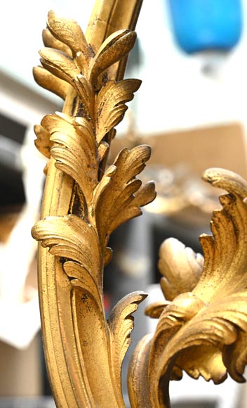 CAFFIERI (d'après). Exceptionnel lustre en bronze de style Louis XV-4