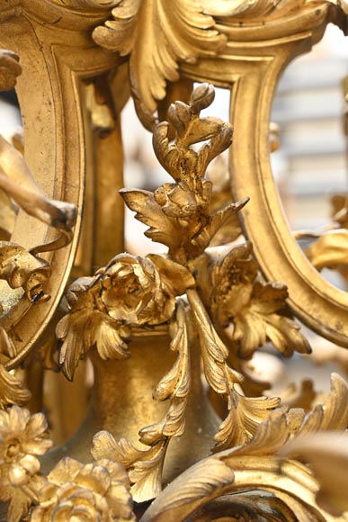 CAFFIERI (d'après). Exceptionnel lustre en bronze de style Louis XV-10