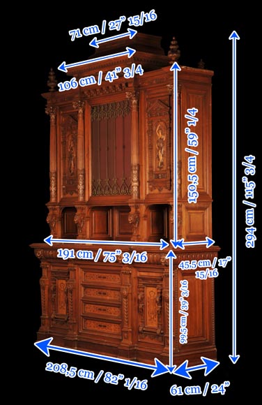 Henri-Auguste FOURDINOIS (1830-1907), buffet néo-Renaissance-9