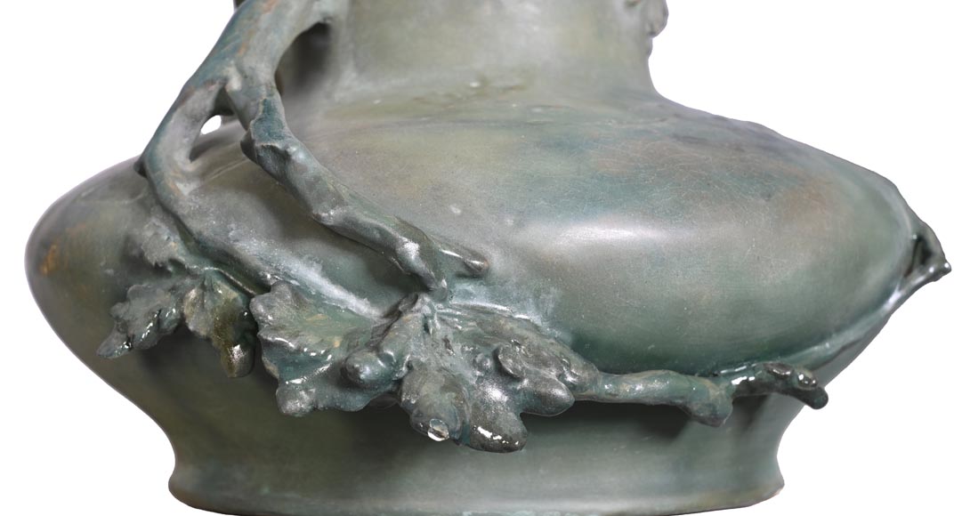 Eduard STELLMACHER pour Amphora, Vase au hibou en céramique, vers 1900-11