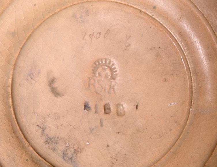 Eduard STELLMACHER pour Amphora, Vase au hibou en céramique, vers 1900-12