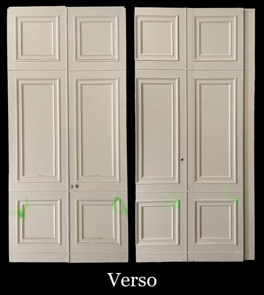 Paire de doubles portes avec fronton, style Louis XVI, XIXe siècle-8