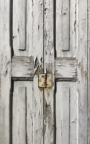 7 paires de volets anciens à persiennes fixes-5