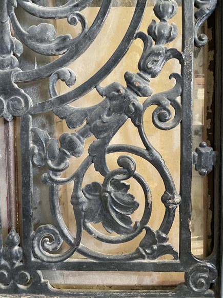 Porte d’entrée en chêne et fonte, France, XIXe siècle-4