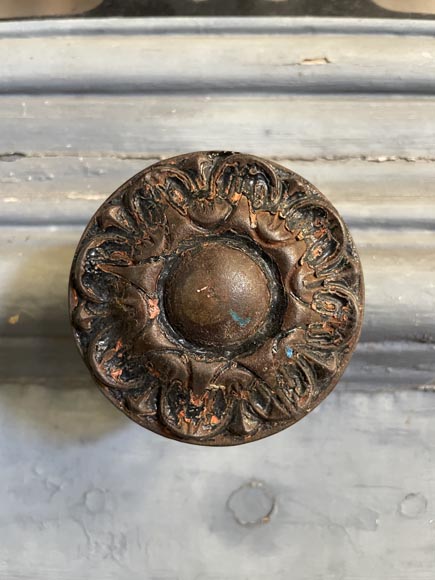 Porte d’entrée en chêne et fonte, France, XIXe siècle-5