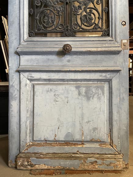 Porte d’entrée en chêne et fonte, France, XIXe siècle-6