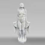 La Sortie du bain – Jeune femme, sculpture monumentale Art Déco dans le goût de Félix-Pascal Févola