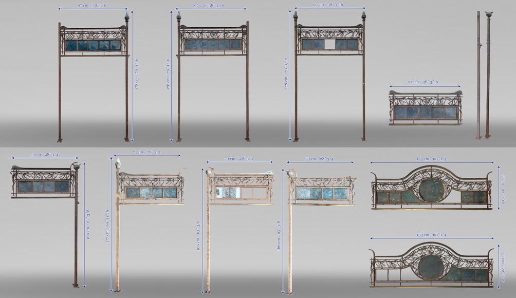 Ensemble de ferronnerie de vitrine Ensemble de ferronnerie de vitrine-11