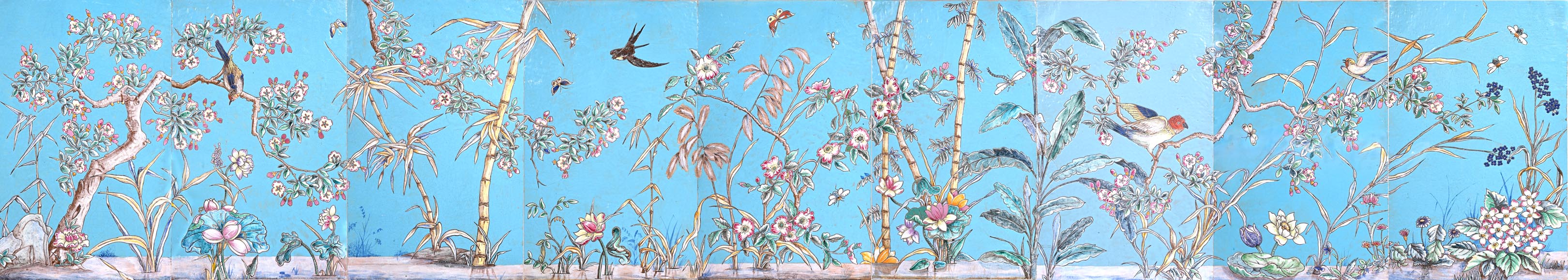 Eugène COLLINOT (1824-1882), 3 ensembles de plaques de faïence décorative japonisante Eugène COLLINOT (1824-1882), 3 ensembles de plaques de faïence décorative japonisante-2