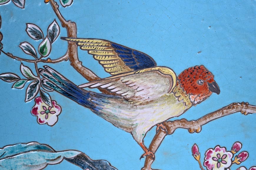 Eugène COLLINOT (1824-1882), 3 ensembles de plaques de faïence décorative japonisante Eugène COLLINOT (1824-1882), 3 ensembles de plaques de faïence décorative japonisante-5