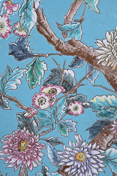 Eugène COLLINOT (1824-1882), 3 ensembles de plaques de faïence décorative japonisante Eugène COLLINOT (1824-1882), 3 ensembles de plaques de faïence décorative japonisante-7