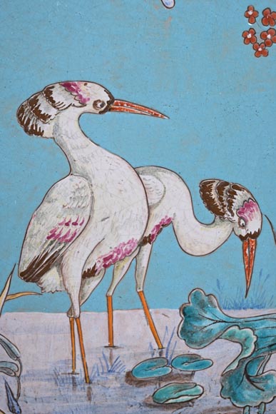 Eugène COLLINOT (1824-1882), 3 ensembles de plaques de faïence décorative japonisante Eugène COLLINOT (1824-1882), 3 ensembles de plaques de faïence décorative japonisante-8