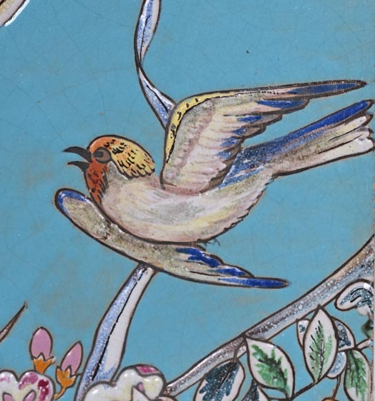 Eugène COLLINOT (1824-1882), 3 ensembles de plaques de faïence décorative japonisante Eugène COLLINOT (1824-1882), 3 ensembles de plaques de faïence décorative japonisante-11