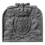 Plaque de cheminée en fonte au armes du Dauphin de France