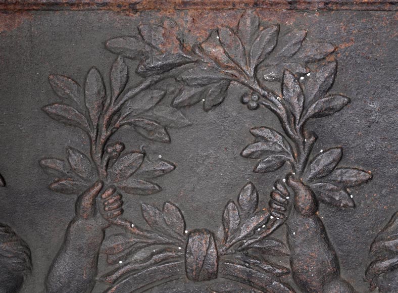 Plaque de cheminée en fonte à l'effigie de Louis XVI-3