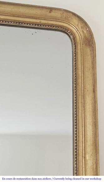 Trumeau doré de style Louis XVI décoré de perles Trumeau doré de style Louis XVI décoré de perles-2