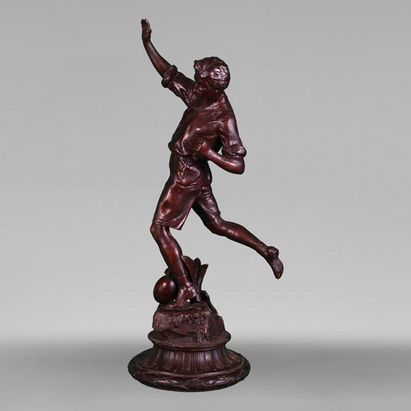 DEBUT, Statuette d'un joueur de rugby en régule-0