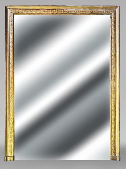 Trumeau d'époque Restauration à motif floral Trumeau d'époque Restauration à motif floral-0