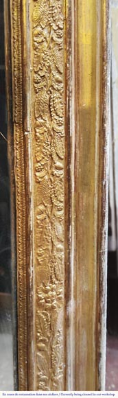 Trumeau d'époque Restauration à motif floral Trumeau d'époque Restauration à motif floral-1