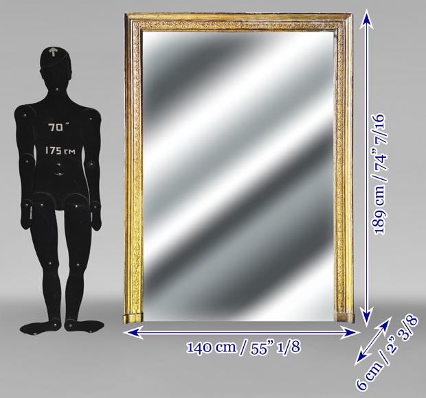 Trumeau d'époque Restauration à motif floral Trumeau d'époque Restauration à motif floral-5