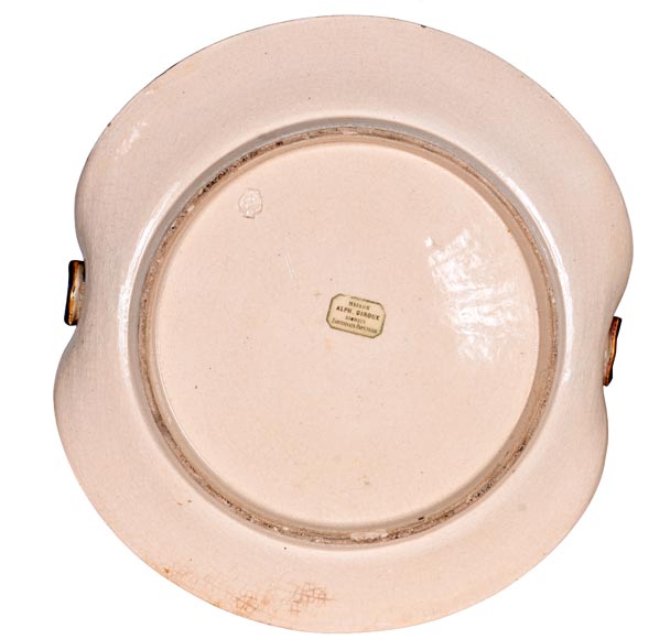 MAISON Alphonse Giroux – Plat décoratif japonisant en porcelaine peint MAISON Alphonse Giroux – Plat décoratif japonisant en porcelaine peint-6