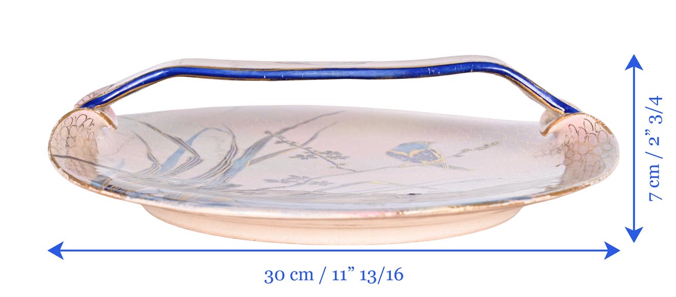 MAISON Alphonse Giroux – Plat décoratif japonisant en porcelaine peint MAISON Alphonse Giroux – Plat décoratif japonisant en porcelaine peint-8