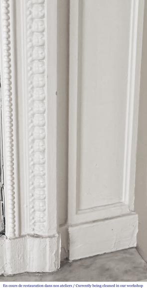 Trumeau de style Louis XVI décoré d'un panier fleuri Trumeau de style Louis XVI décoré d'un panier fleuri-5