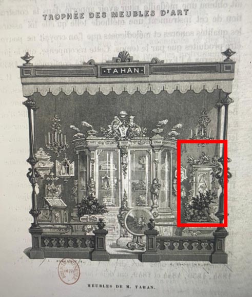 Jean-Pierre TAHAN & Joseph CREMER, buffet à deux corps sculpté avec panneau de marqueterie appelé “Meuble de Fantaisie” Exposition 1855-11