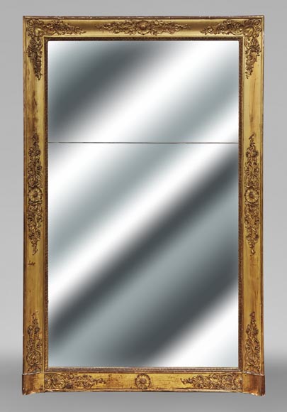 Petit trumeau d'époque Louis Philippe doré, richement décoré Petit trumeau d'époque Louis Philippe doré, richement décoré-0