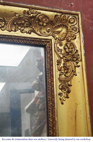 Petit trumeau d'époque Louis Philippe doré, richement décoré Petit trumeau d'époque Louis Philippe doré, richement décoré-4