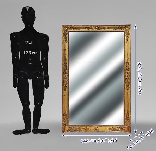 Petit trumeau d'époque Louis Philippe doré, richement décoré Petit trumeau d'époque Louis Philippe doré, richement décoré-8