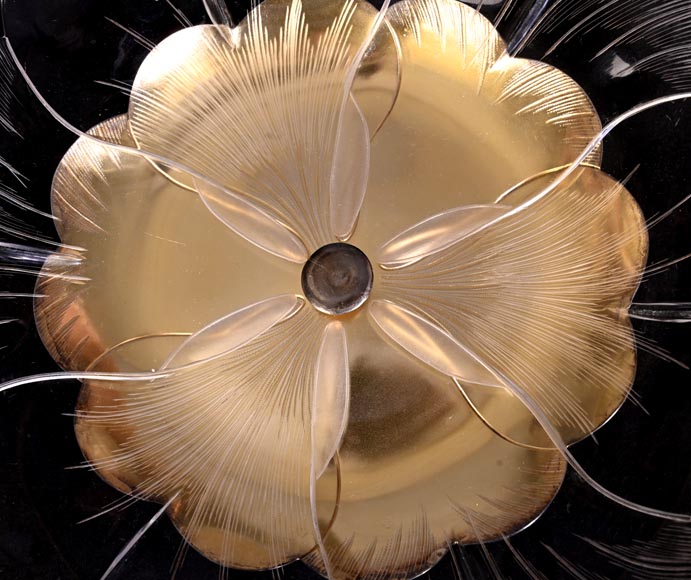 Maison CARDEILHAC, assiette décorative en verre et argent doré-2