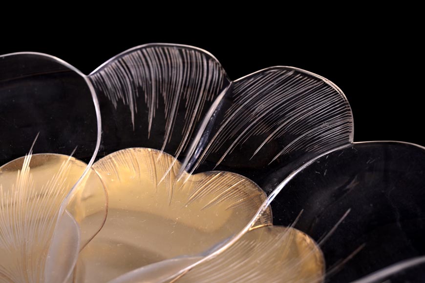 Maison CARDEILHAC, assiette décorative en verre et argent doré-3