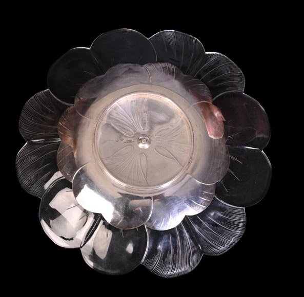 Maison CARDEILHAC, assiette décorative en verre et argent doré-5