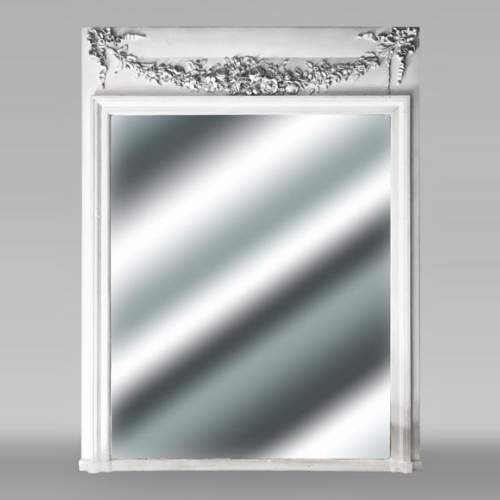 Trumeau de style Louis XVI à la guirlande de fleur