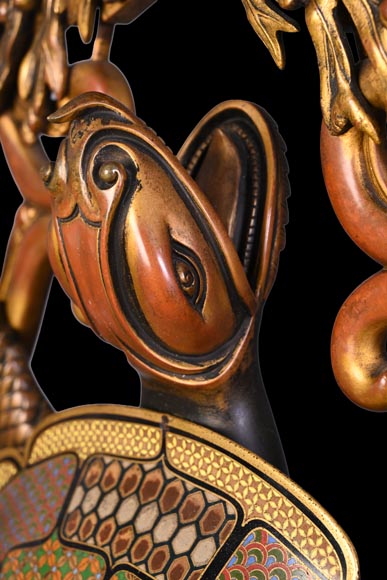 D’après le modèle d’Emile-Auguste REIBER (1826-1893) pour l’Escalier de Cristal, La tortue et le crabe-5