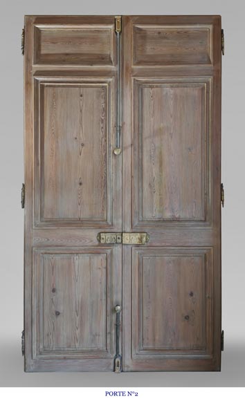 Ensemble de 4 doubles portes en bois sculpté-8