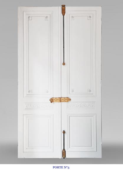 Ensemble de 4 doubles portes en bois sculpté-14