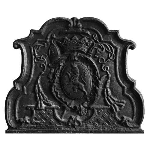 Plaque de cheminée aux Armoirie au lion