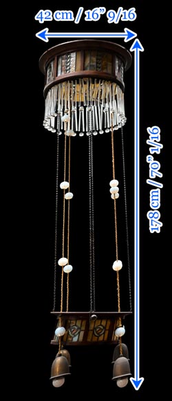 Luminaire à suspension, art déco-8