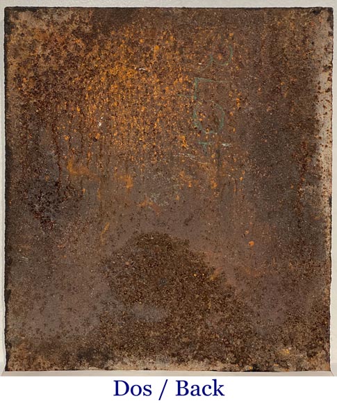 Plaque de cheminée de style Louis XVI aux carquois et flambeaux-7