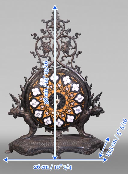 BOYE CHARLES, Pendule orientaliste-8