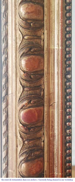 Trumeau doré de style Louis XV au décor floral-4