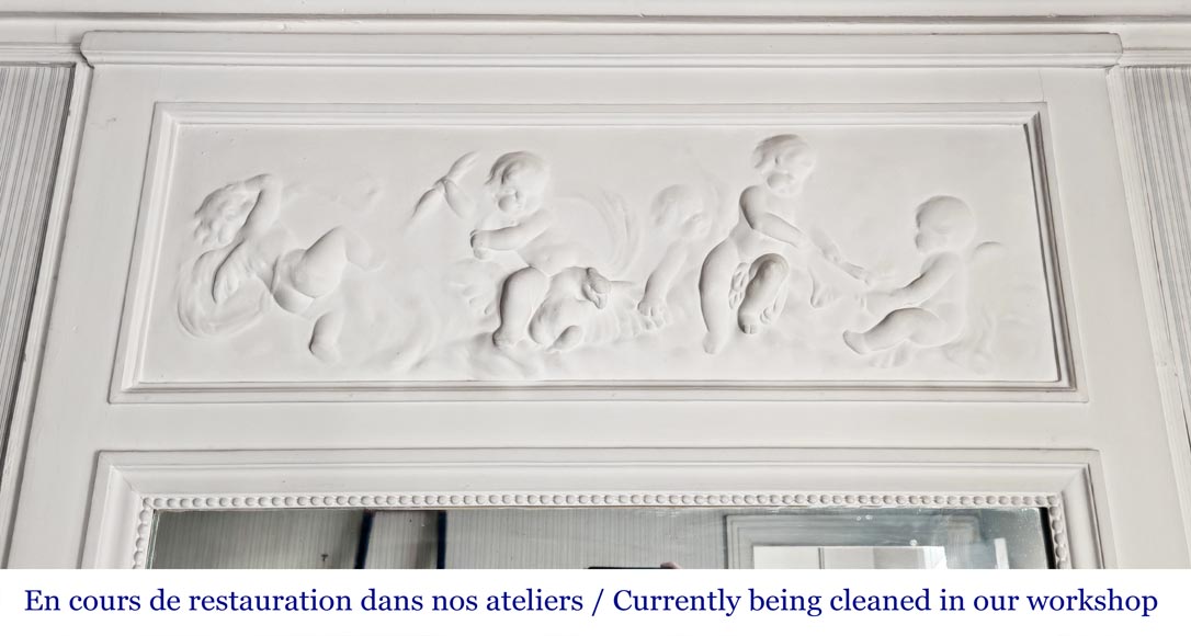 Trumeau de style Louis XVI à décor de Putti-1