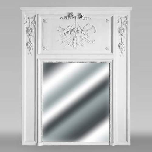 Trumeau de style Louis XVI a décor floral