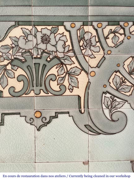 SARREGUEMINES, Tableau en céramique 